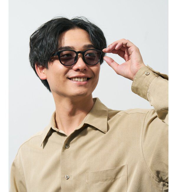  「ウェリントン型 花粉/飛沫対策 サングラス  (Zoff PROTECT 2WAY)  花粉メガネ メガネ 紫外線防止 UVカット」|サングラス|