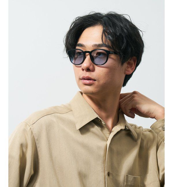  「ウェリントン型 花粉/飛沫対策 サングラス  (Zoff PROTECT 2WAY)  花粉メガネ メガネ 紫外線防止 UVカット」|サングラス|