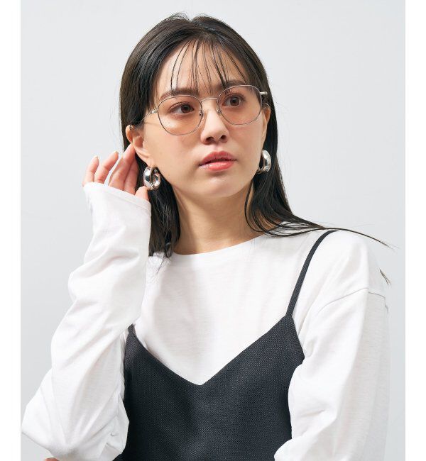  「ウェリントン型 サングラス｜カラーレンズ｜メタル UVカット (紫外線カット率99.9%以上) ユニセックス 」|サングラス|シルバー