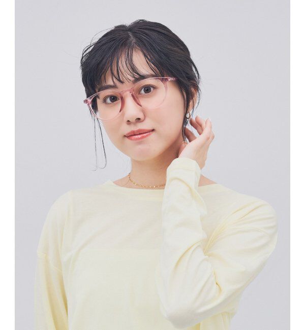  「ボストン型 メガネ｜クリアカラー｜伊達メガネ 度付きメガネ｜ユニセックス  レンズ交換券付」|メガネ|