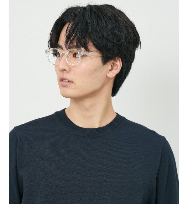  「ウェリントン型 メガネ｜クリアカラー｜伊達メガネ 度付きメガネ｜ユニセックス  レンズ交換券付」|メガネ|