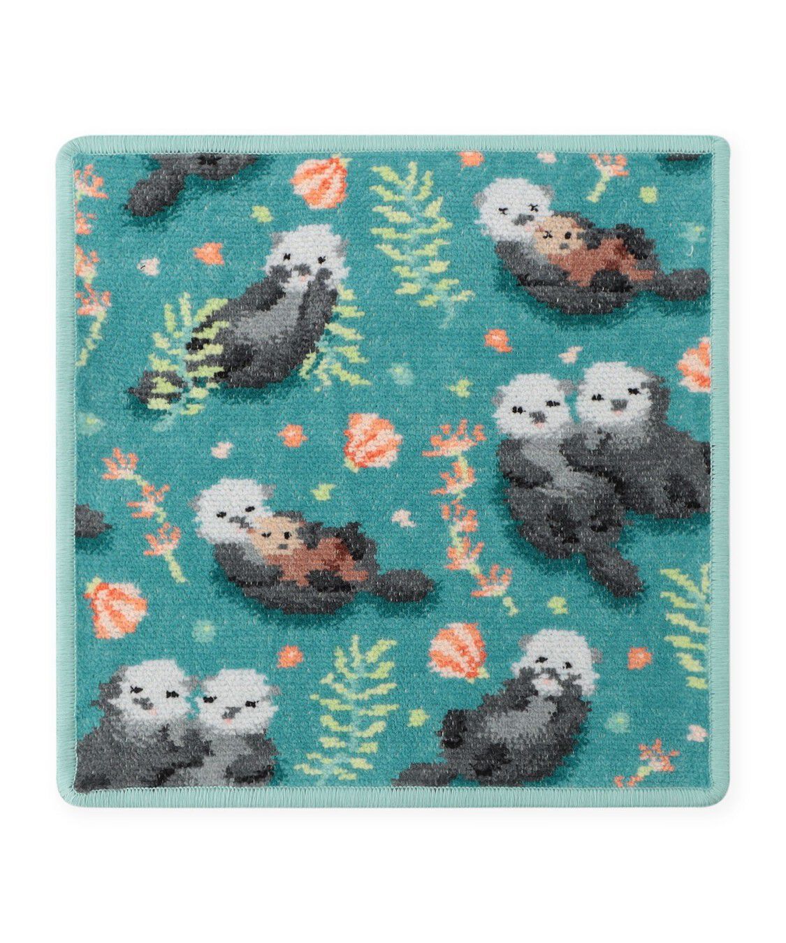 LOVERARY BY FEILER「プカプカラッコ　ハンカチ」|ハンカチ|ペールグリーン