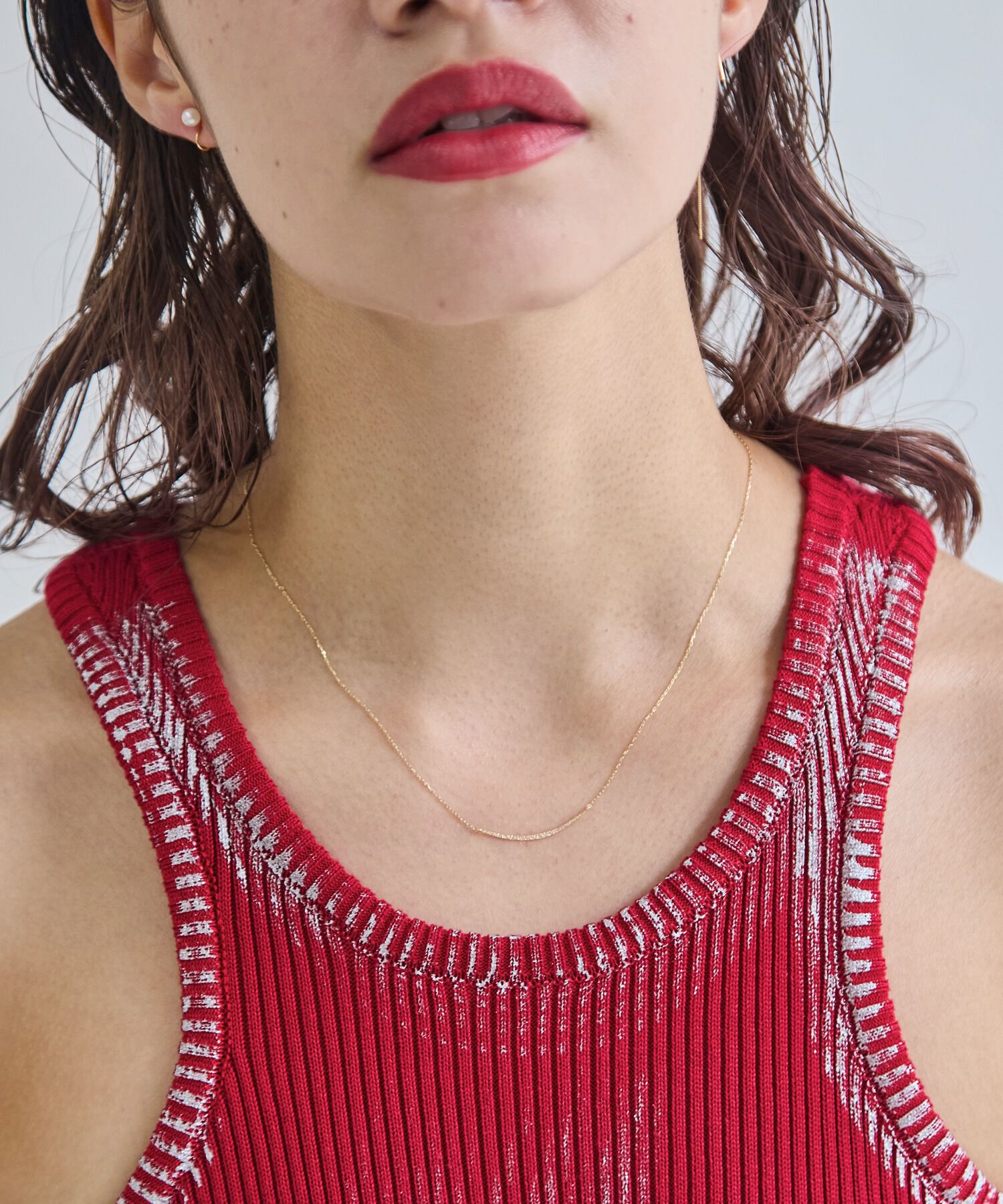 JUPITER「【K10】ゴールドラインネックレス/ムーン」|ネックレス|