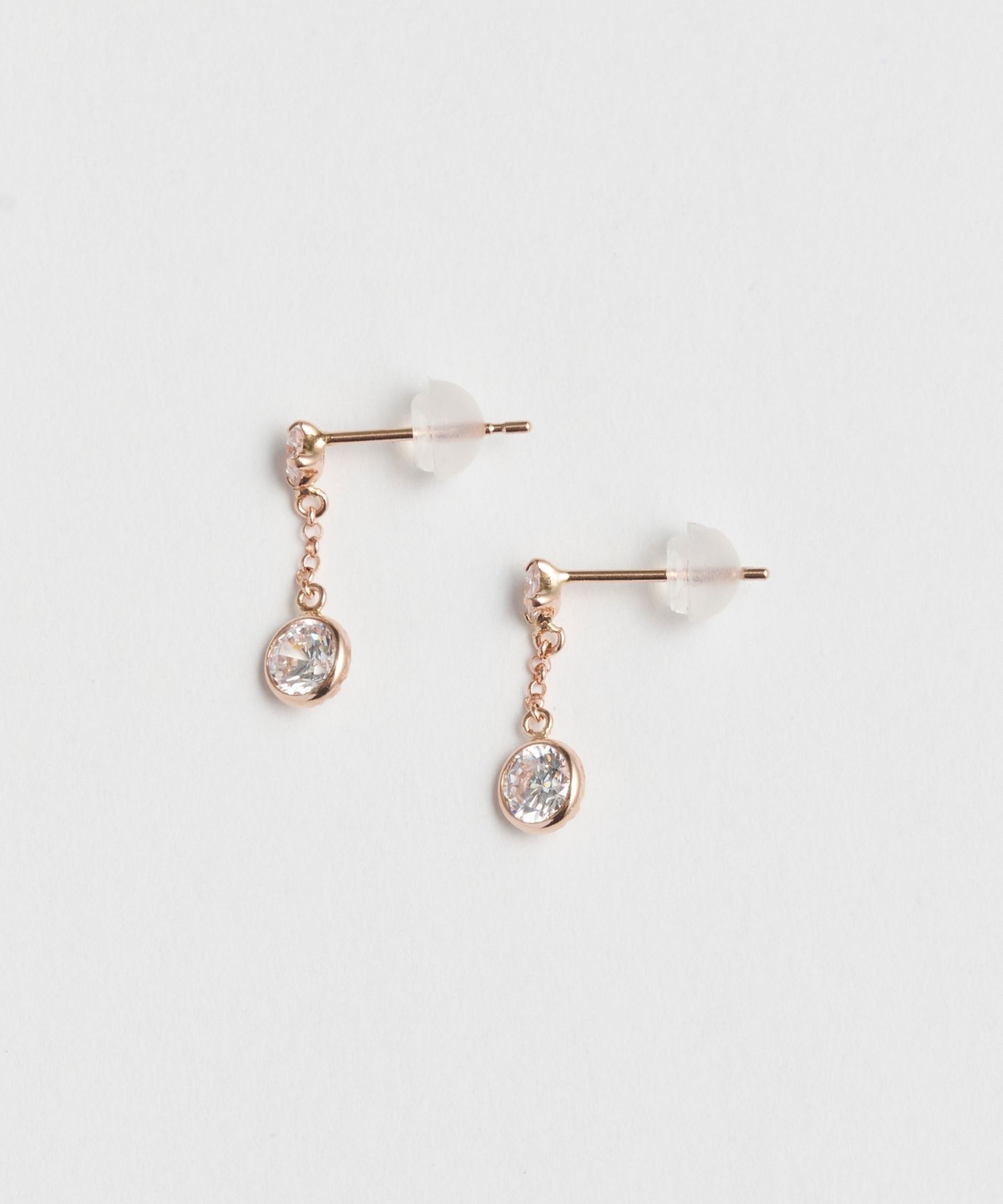 Phoebe「【 K10 】ティアーズビジューピアス　ローズゴールド/BOX付き」|ピアス|