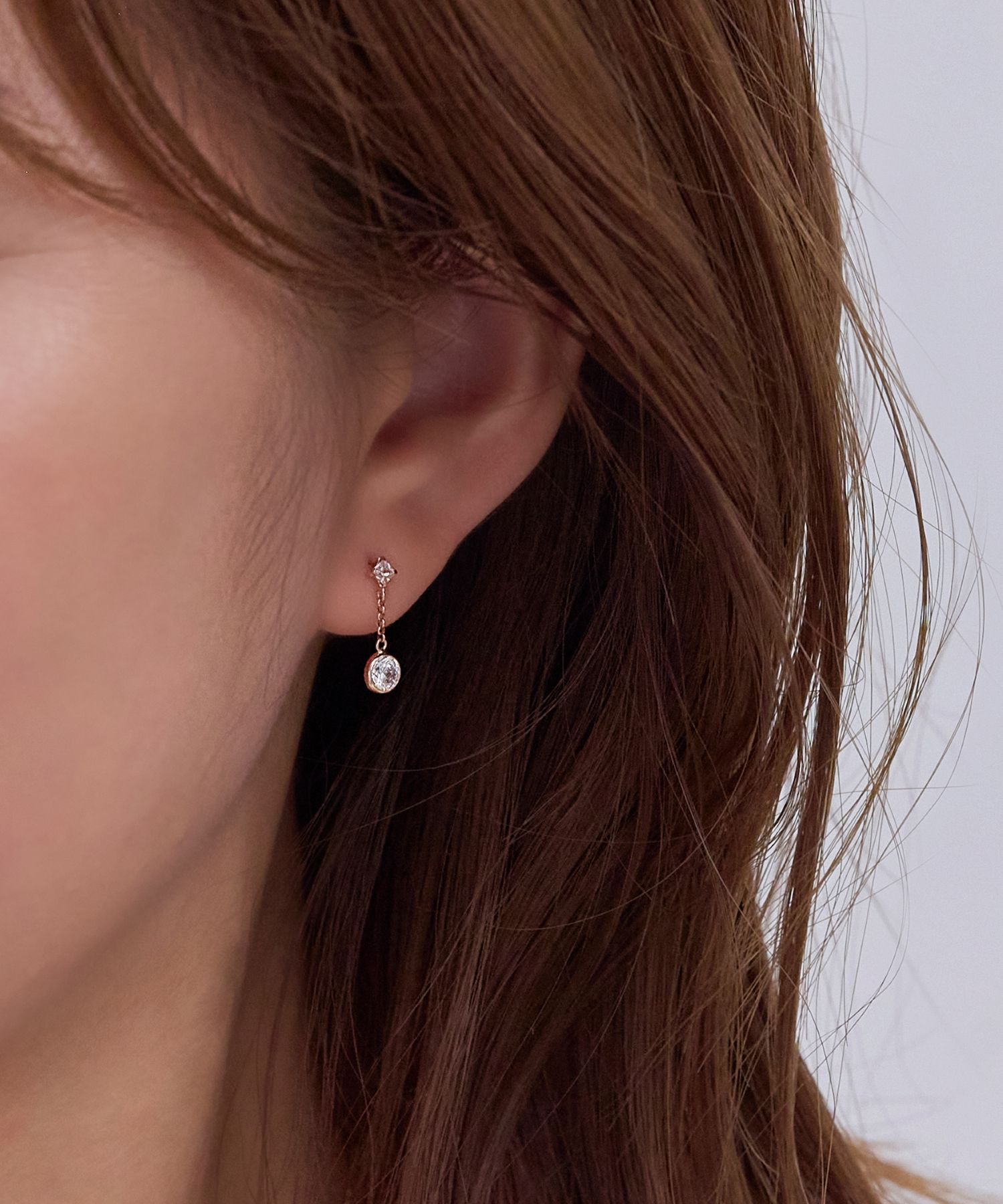 Phoebe「【 K10 】ティアーズビジューピアス　ローズゴールド/BOX付き」|ピアス|