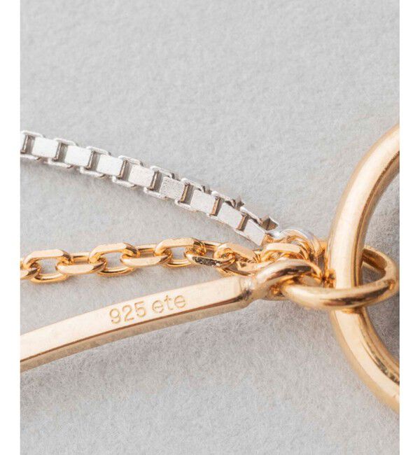 ete「バイカラー チェーン イヤリング」|イヤリング|