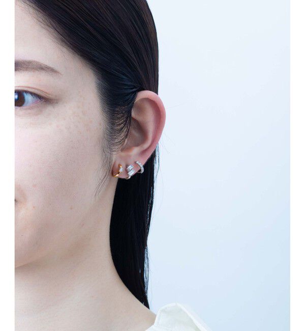 Jouete「レインジカフス ジルコニア コンビカラー」|イヤリング|