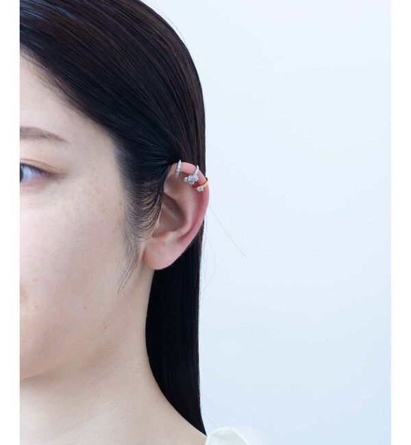 Jouete「レインジカフス ジルコニア コンビカラー」|イヤリング|