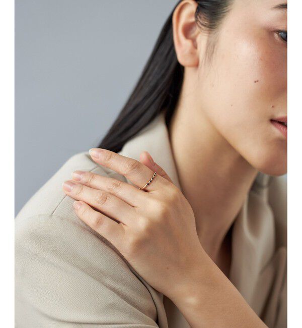 Jouete「[レイヤー] K10YG リング ブラックスピネル」|リング|