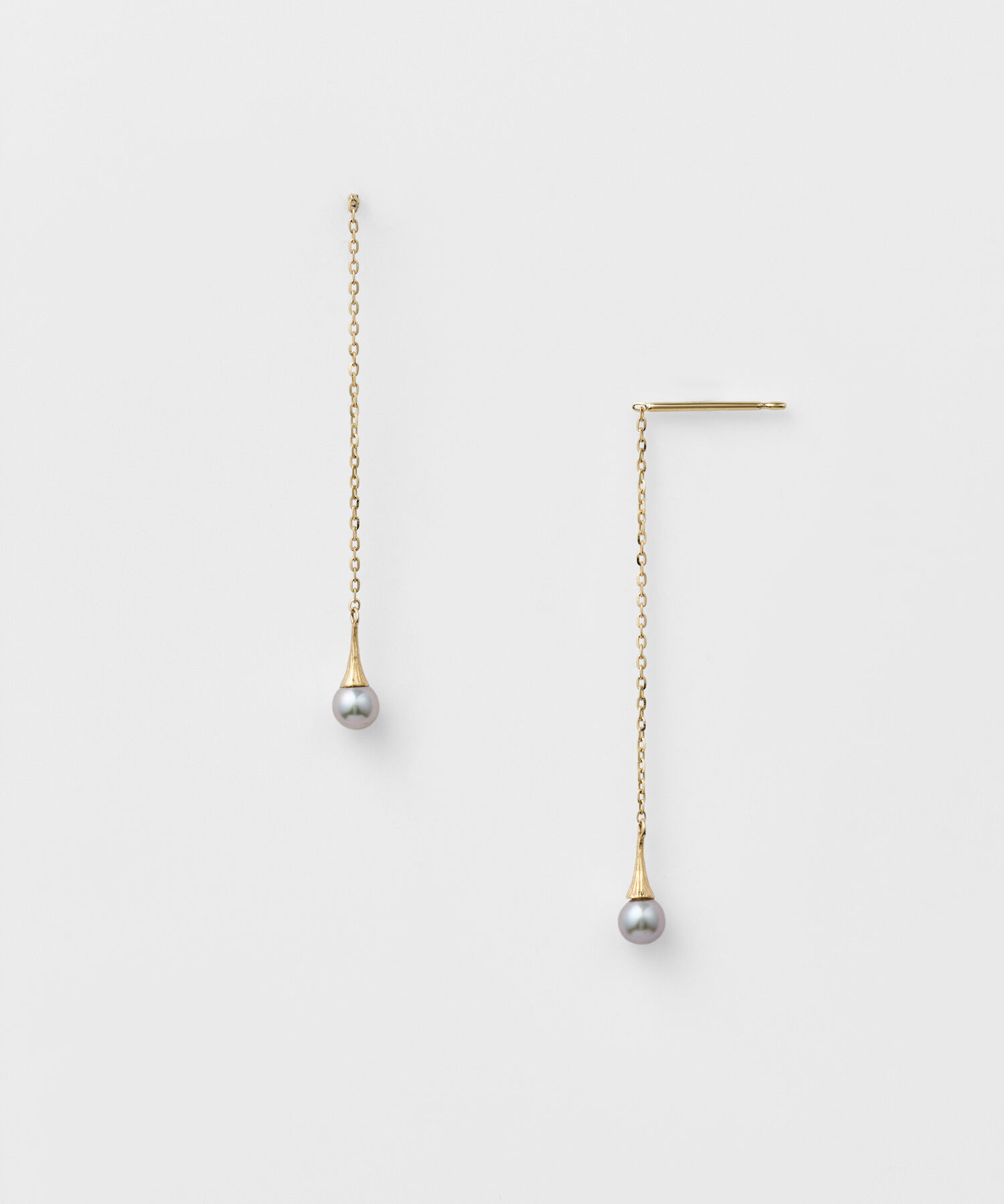  「K10パールロングピアス」|ピアス|