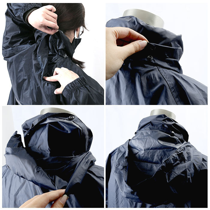 BACKYARD FAMILY「レインコート 自転車 通学 通販 レディース メンズ 男女兼用 ロング 防水生地 通勤 通学用」|レインコート|