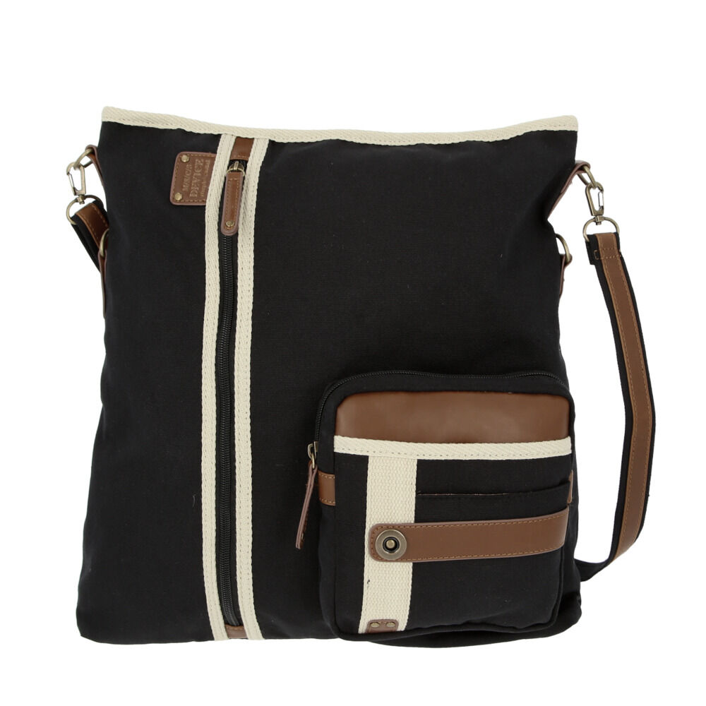 BACKYARD FAMILY「ショルダーバッグ キャンバス 通販 メンズ 斜めがけ かっこいい a4 縦 横 大きめ 通勤 通学」|ショルダー・メッセンジャー|ブラック1