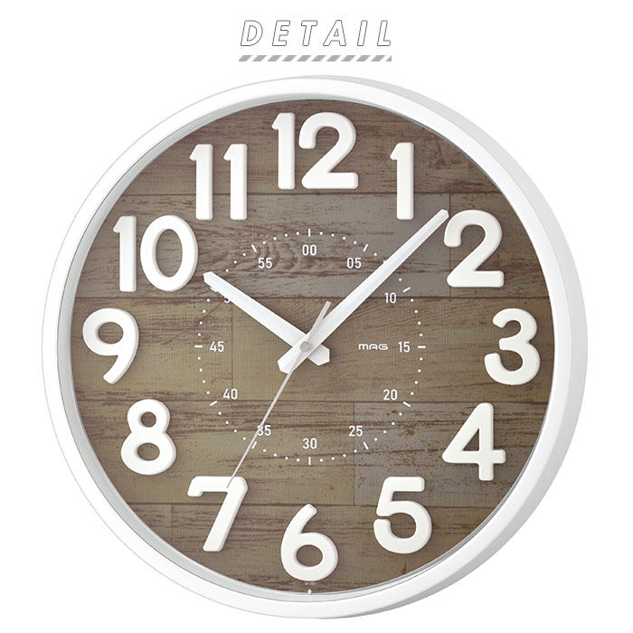 BACKYARD FAMILY「掛け時計 音がしない 通販 連続秒針 おしゃれ 壁掛け時計 かわいい 時計 壁掛け 木目調」|クロック・置時計|