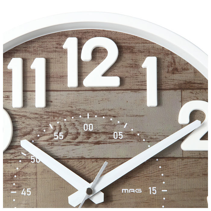 BACKYARD FAMILY「掛け時計 音がしない 通販 連続秒針 おしゃれ 壁掛け時計 かわいい 時計 壁掛け 木目調」|クロック・置時計|