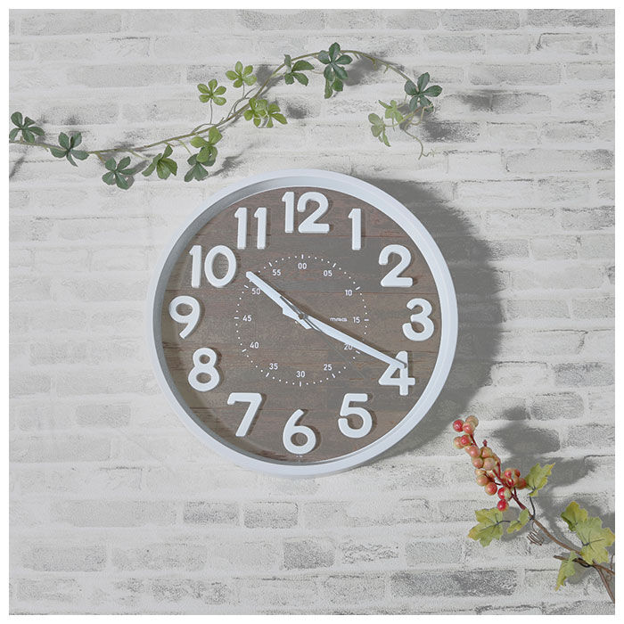 BACKYARD FAMILY「掛け時計 音がしない 通販 連続秒針 おしゃれ 壁掛け時計 かわいい 時計 壁掛け 木目調」|クロック・置時計|