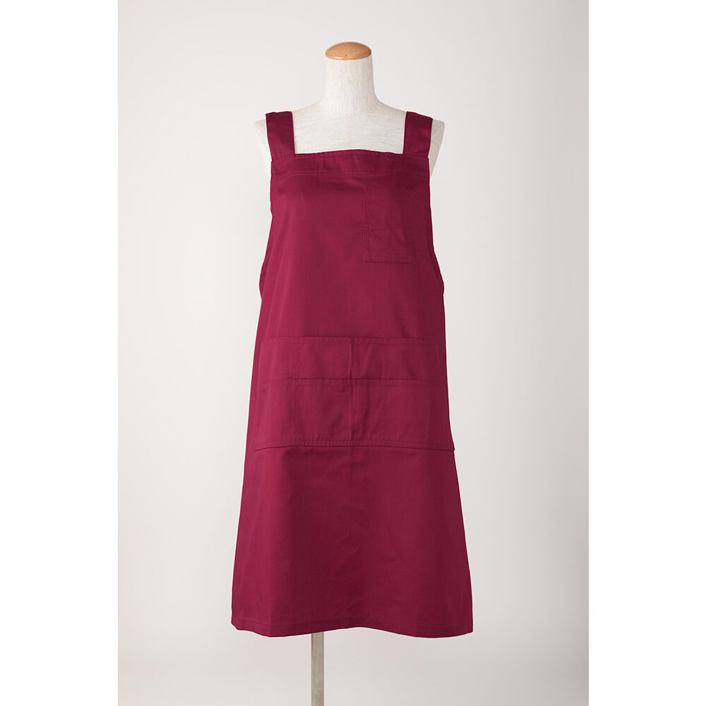 BACKYARD FAMILY「エプロン 大きいサイズ 通販 エプロン おしゃれ レディース メンズ 男女兼用 h型 ワンピース」|食器・キッチングッズ|レッド1