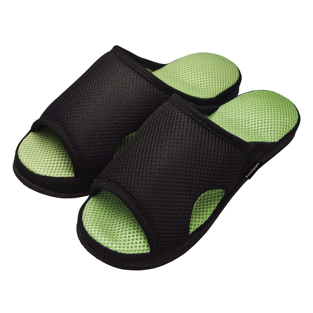 BACKYARD FAMILY「健康サンダル メンズ 通販 ルームサンダル サンダル スリッパ 室内 グイ押し 足ツボ 足つぼ」|ルームシューズ|グリーン1