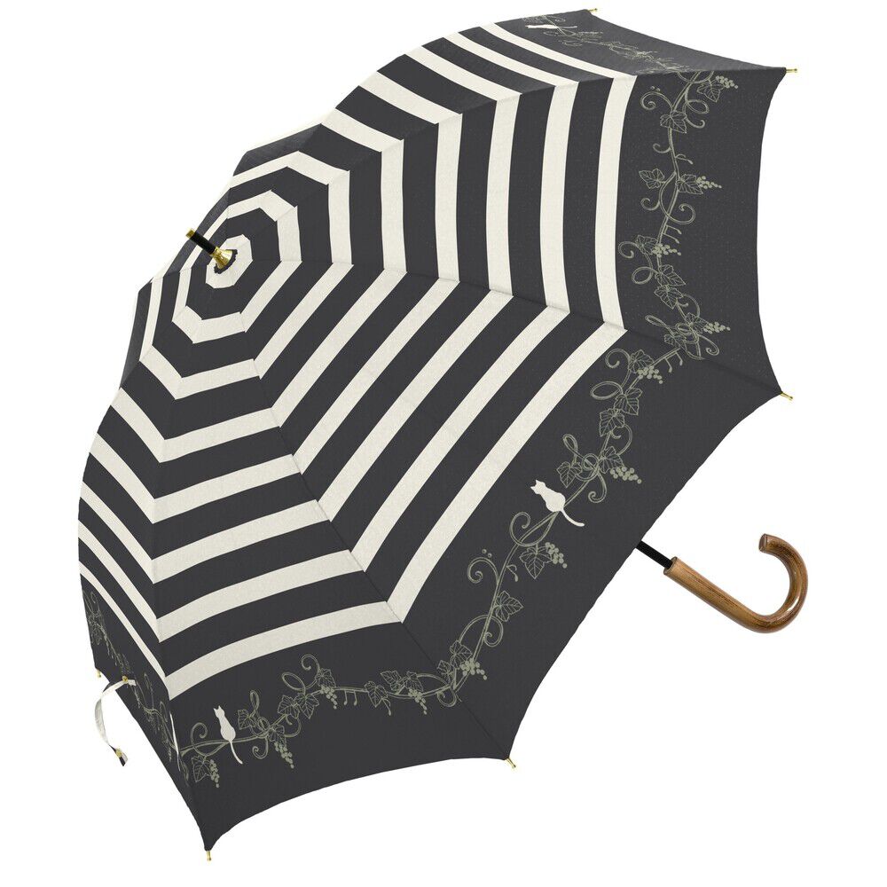 BACKYARD FAMILY「傘 レディース 大人 通販 長傘 50cm 晴雨兼用 かさ カサ 雨傘 日傘 晴雨兼用傘」|傘|ブラック3