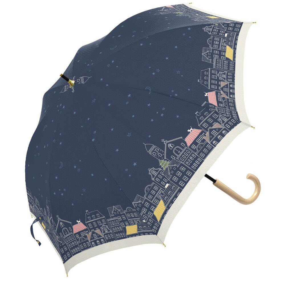 BACKYARD FAMILY「傘 レディース 大人 通販 長傘 50cm 晴雨兼用 かさ カサ 雨傘 日傘 晴雨兼用傘」|傘|ブルー2