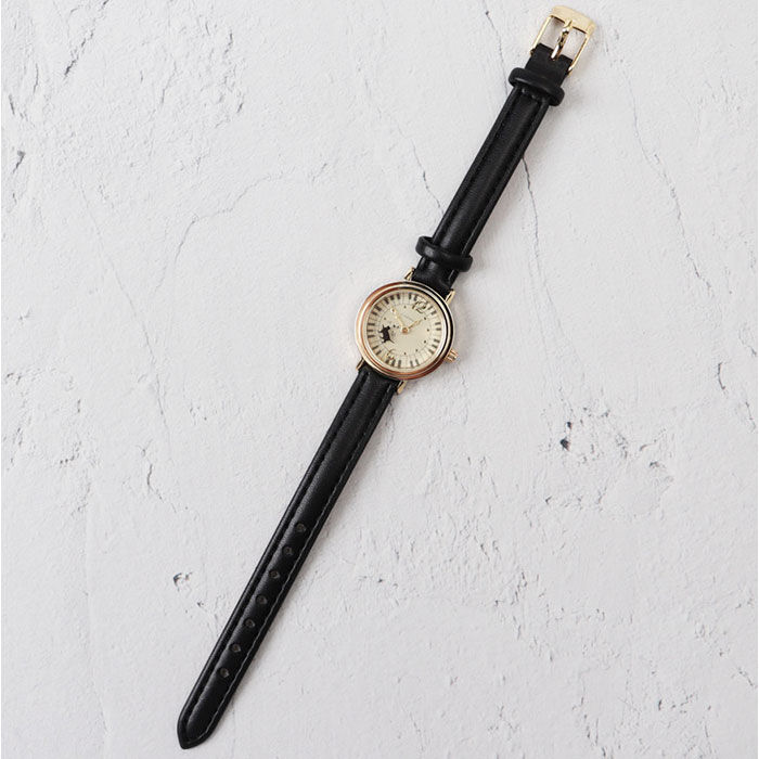 BACKYARD FAMILY「腕時計 レディース 通販 日本製 ウォッチ ネコの秒針 動く猫 ローリング猫 革ベルト」|腕時計|