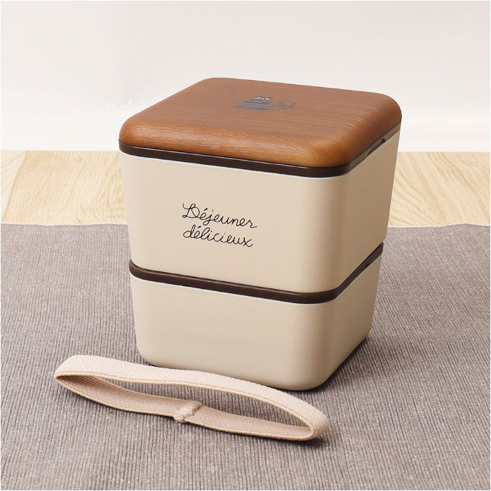 BACKYARD FAMILY「弁当箱 2段 通販 日本製 600ml スクエア ねこ 猫 ランチボックス 2段弁当箱 食洗機対応」|食器・キッチングッズ|