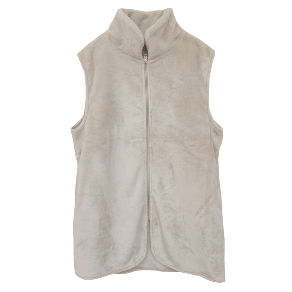 BACKYARD FAMILY「グロリア ジップアップベスト 通販 ジップアップ ベスト ルームベスト ルームウェア 部屋着」|ルームウェア|ホワイト1