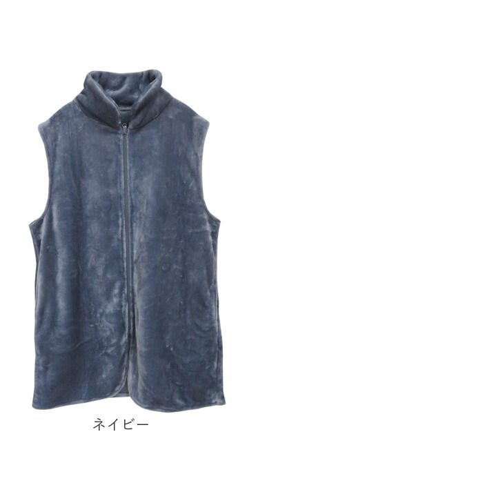 BACKYARD FAMILY「グロリア ジップアップベスト 通販 ジップアップ ベスト ルームベスト ルームウェア 部屋着」|ルームウェア|