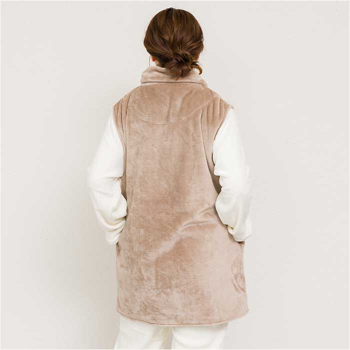 BACKYARD FAMILY「グロリア ジップアップベスト 通販 ジップアップ ベスト ルームベスト ルームウェア 部屋着」|ルームウェア|