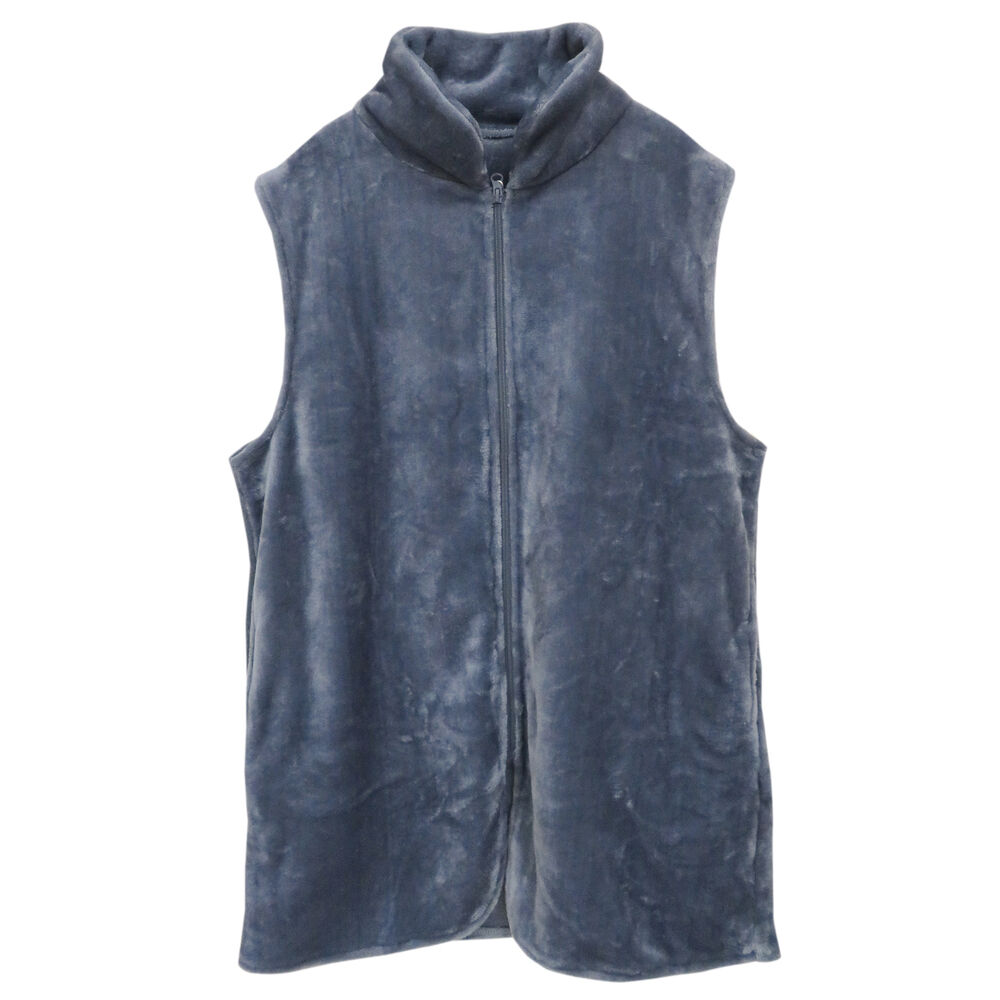 BACKYARD FAMILY「グロリア ジップアップベスト 通販 ジップアップ ベスト ルームベスト ルームウェア 部屋着」|ルームウェア|ブルー1