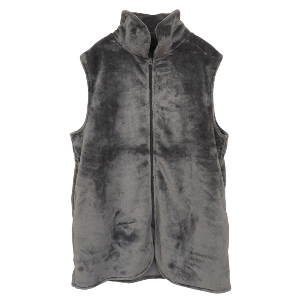 BACKYARD FAMILY「グロリア ジップアップベスト 通販 ジップアップ ベスト ルームベスト ルームウェア 部屋着」|ルームウェア|グレー1