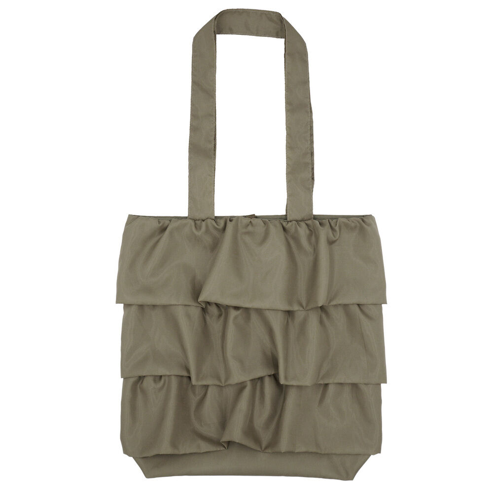 BACKYARD FAMILY「トートバッグ フリル A4 通販 レディース かわいい バッグ バック フリルバッグ かばん」|トートバッグ|ベージュ1