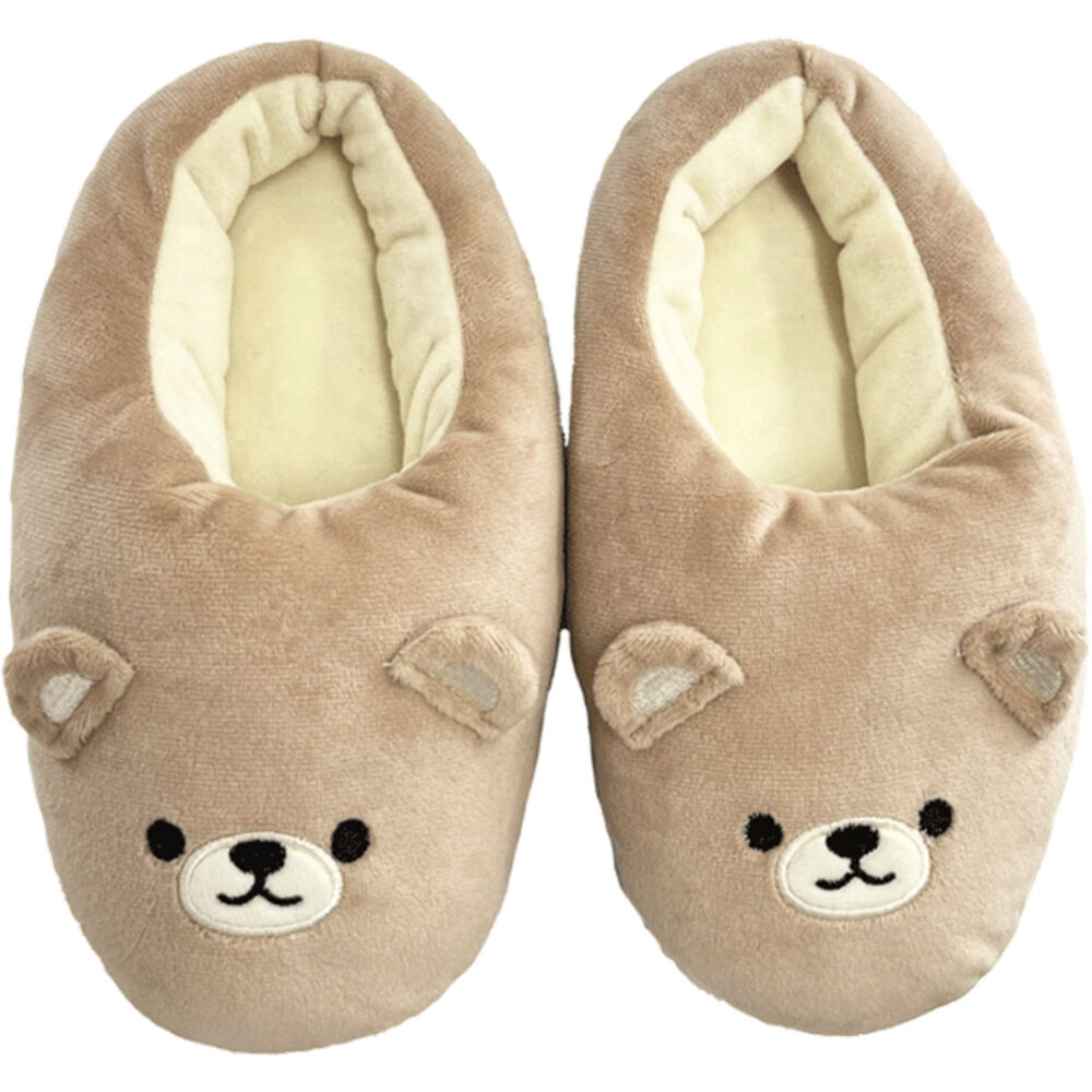 BACKYARD FAMILY「ルームシューズ 子供 通販 スリッパ 子供用 ルームスリッパ キッズ もこもこ 室内履き 子ども用」|ルームシューズ|ブラウン2