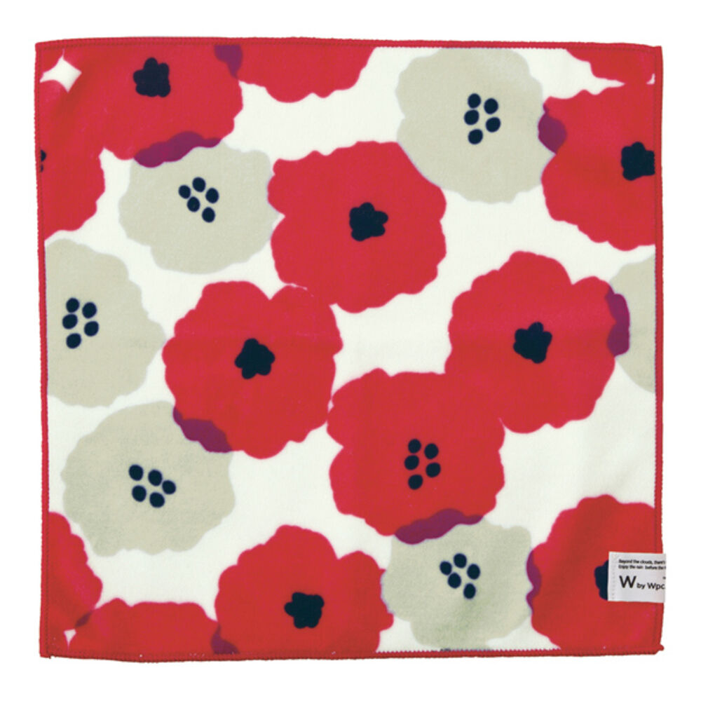 Wpc.「くっつく クロス 通販 タオルハンカチ ミニタオル ハンドタオル タオル ハンカチ 吸水クロス」|ハンカチ|レッド2