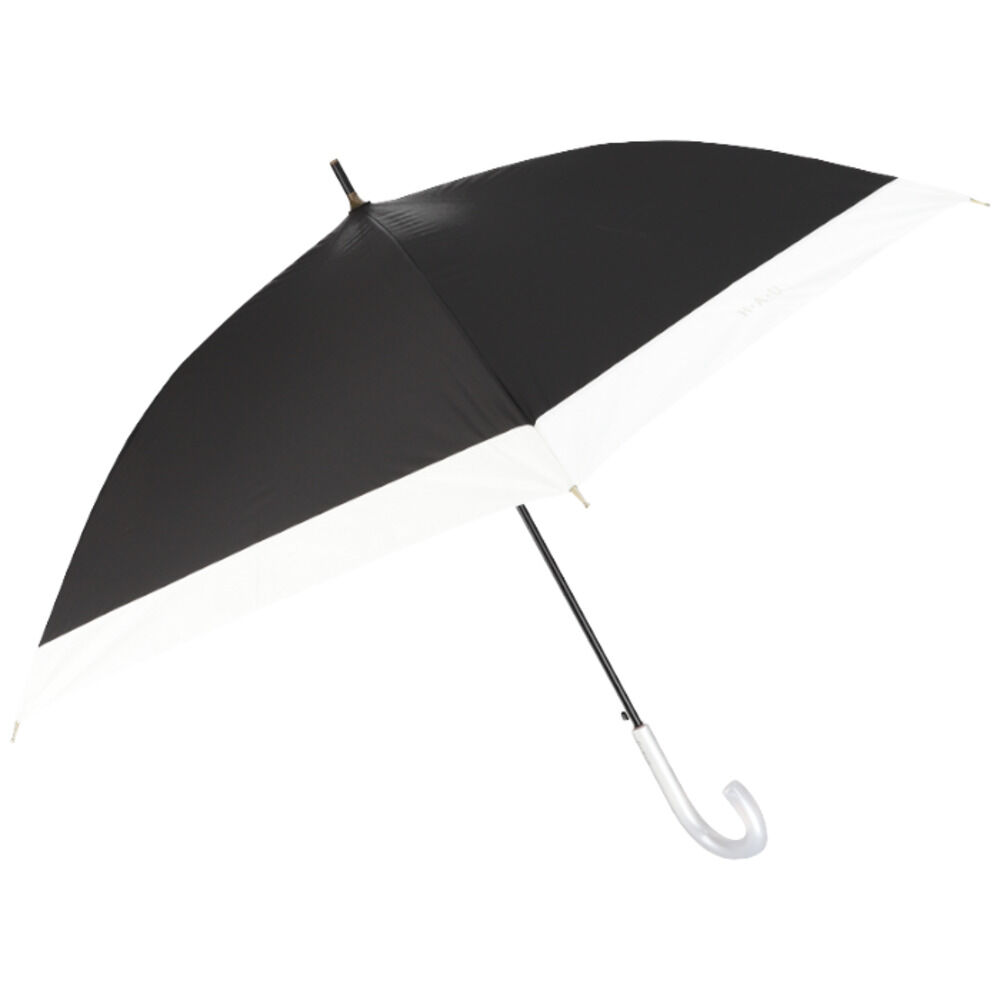 BACKYARD FAMILY「晴雨兼用傘 長傘 レディース 55cm 通販 雨傘 日傘 晴雨兼用 スリム 傘 55センチ かさ」|傘|ブラック1