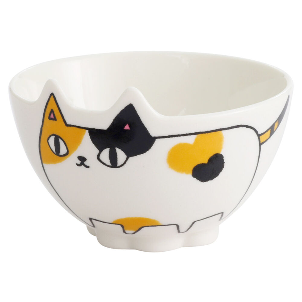 BACKYARD FAMILY「にゃん屋 猫3兄弟 お茶碗 通販 日本製 飯椀 ご飯茶碗 茶碗 茶わん 猫 ねこ ネコ 耳付き」|食器・キッチングッズ|ホワイト5