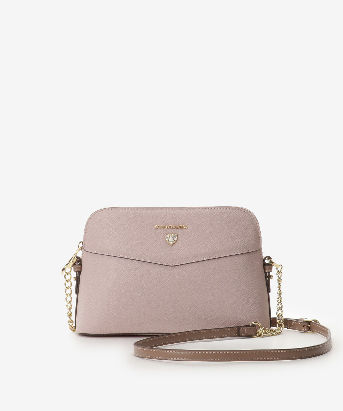 Samantha Vega「ハートビジュー付きショルダーバッグ」|ショルダー・メッセンジャー|ピンク