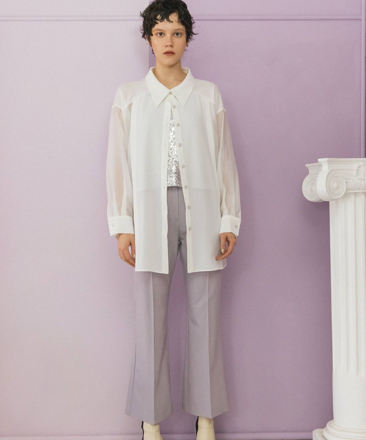 REDYAZEL「センタープレスパンツ」|その他|ラベンダー