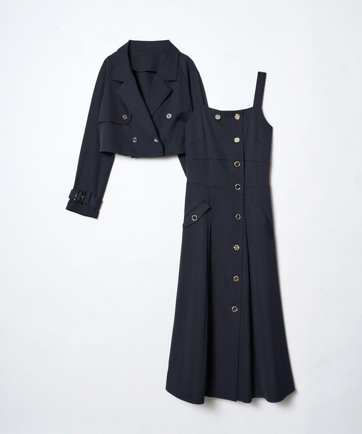 REDYAZEL「3WAYジャケット&times;ワンピース」|ワンピース|ネイビー