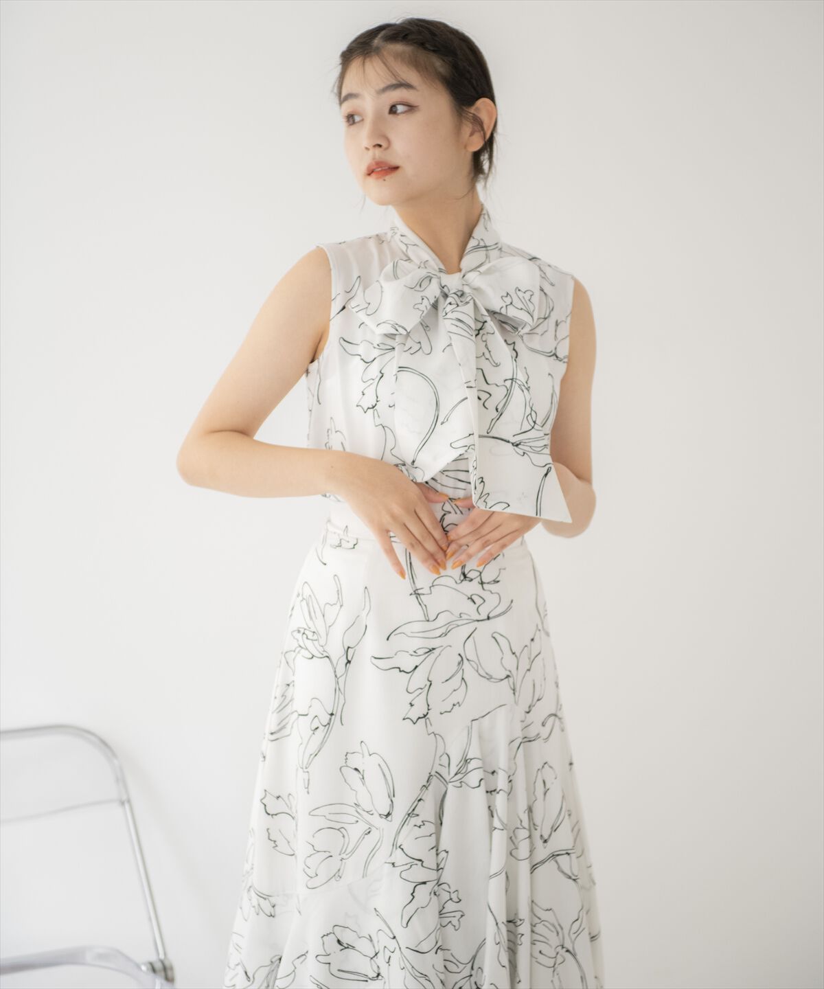 REDYAZEL「オリジナルフラワーボウタイセットアップ」|ワンピース|