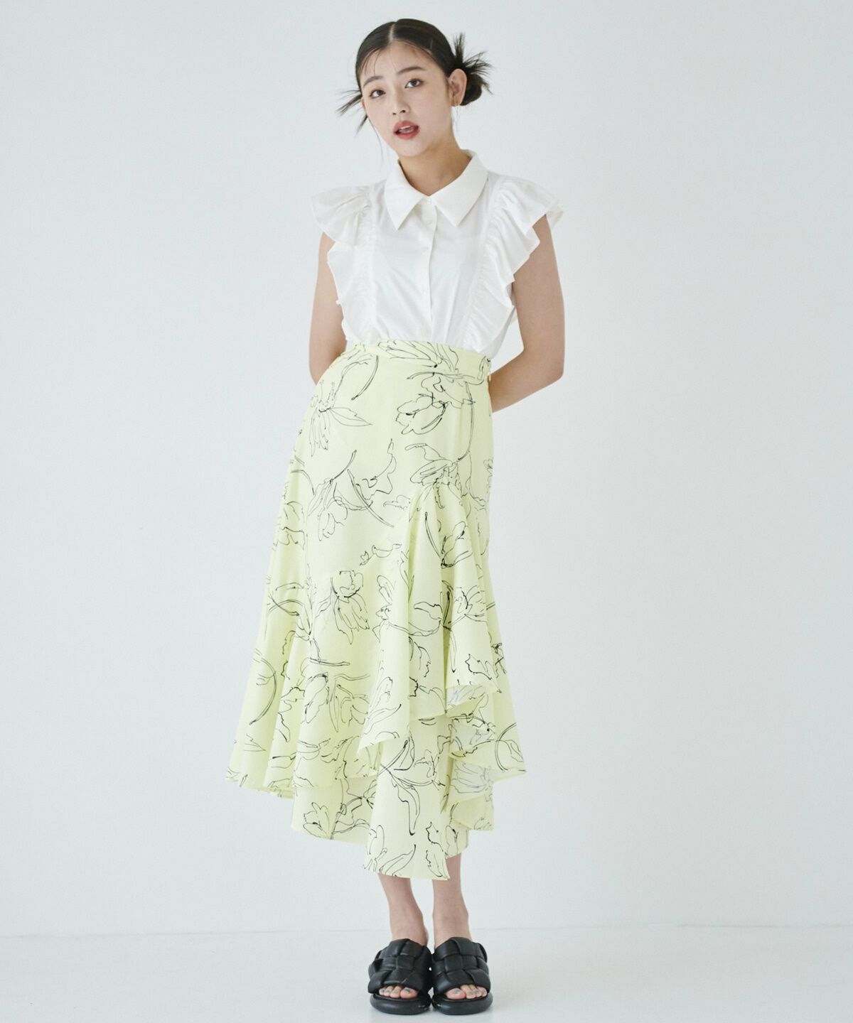 REDYAZEL「オリジナルフラワーボウタイセットアップ」|ワンピース|