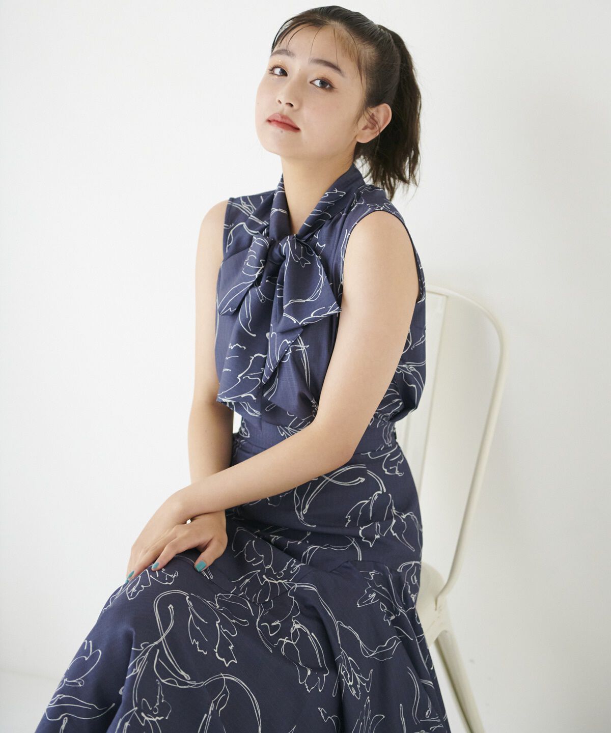 REDYAZEL「オリジナルフラワーボウタイセットアップ」|ワンピース|