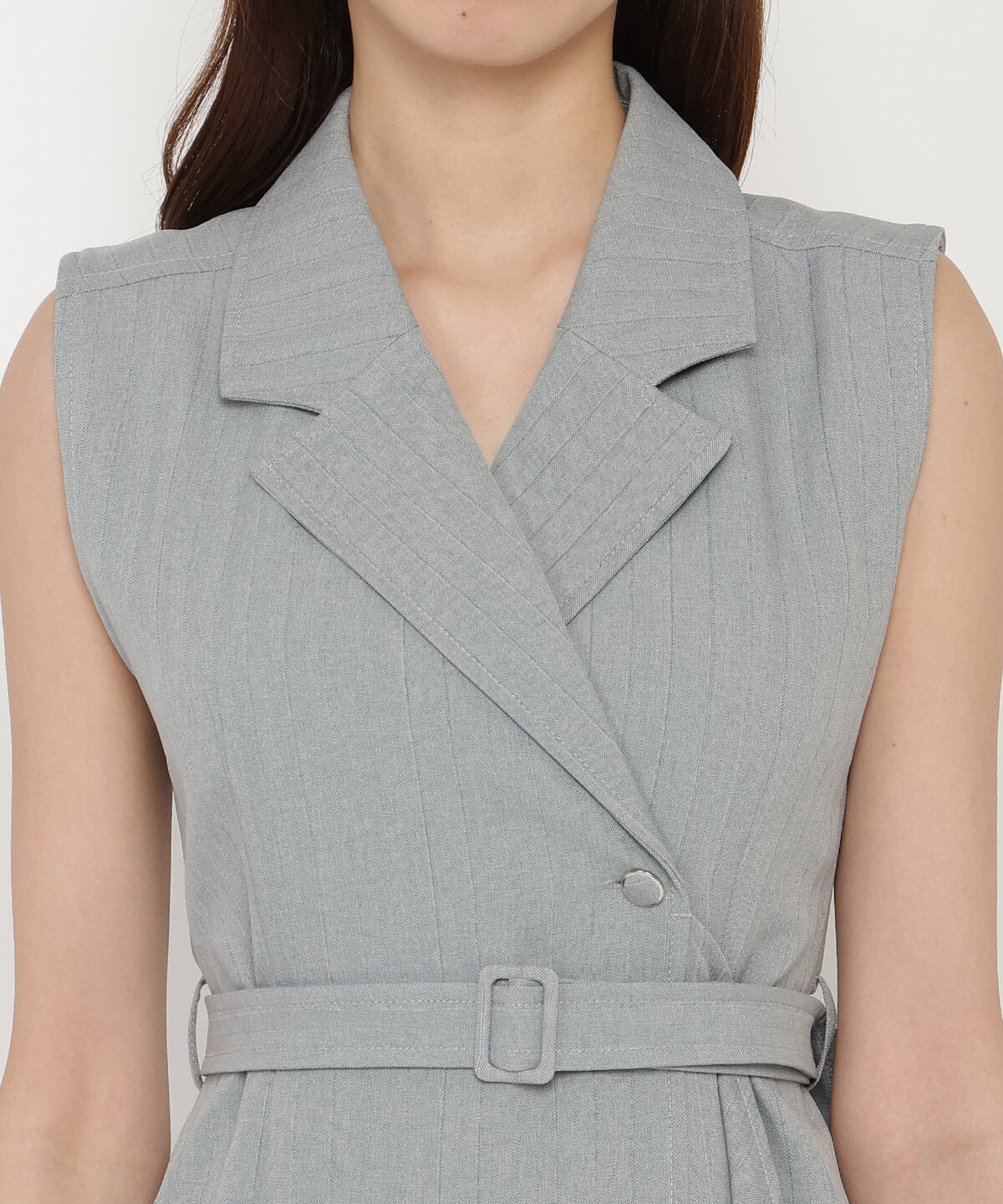 REDYAZEL「ノースリーブサイドプリーツワンピース」|ワンピース|