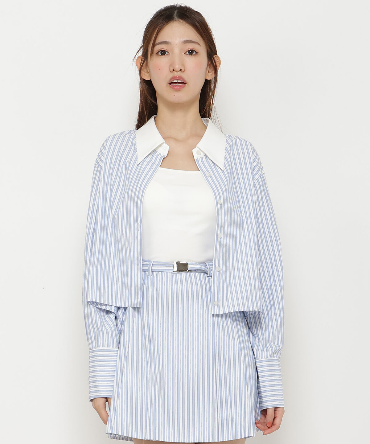 REDYAZEL「クレリックストライプシャツ」|シャツ・ブラウス|