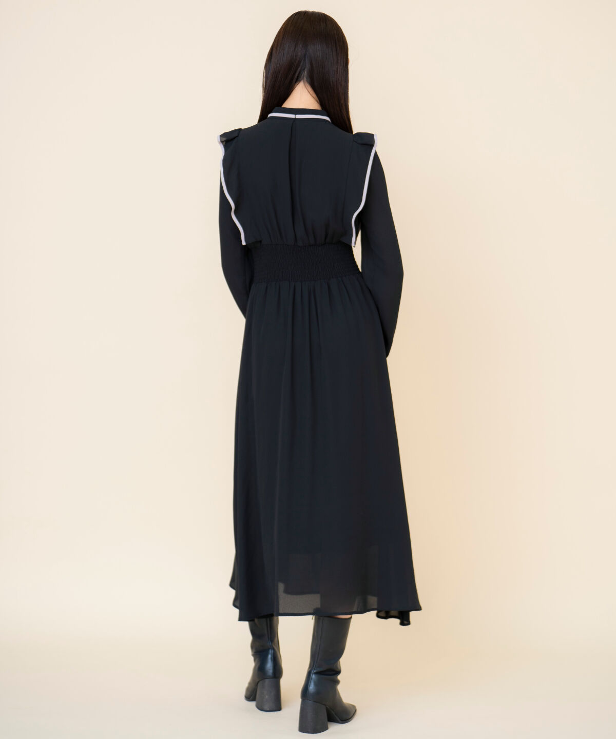 REDYAZEL「バイカラーフリルワンピース」|ワンピース|