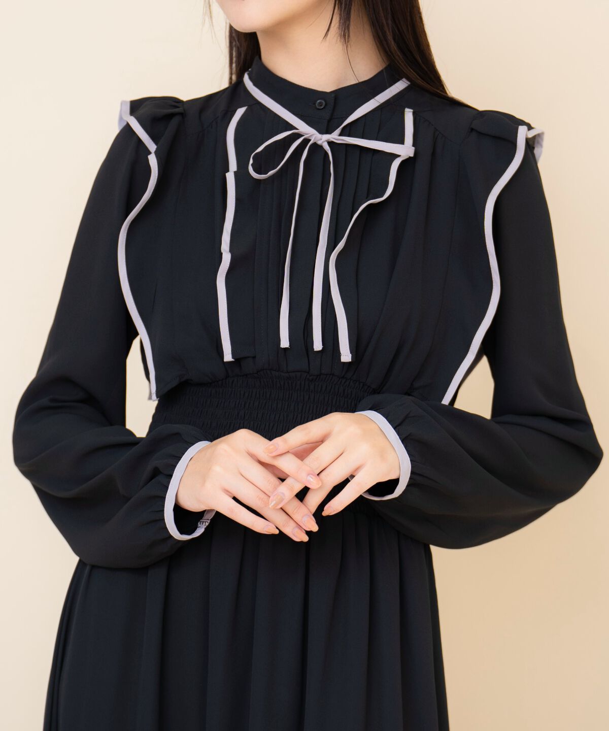 REDYAZEL「バイカラーフリルワンピース」|ワンピース|