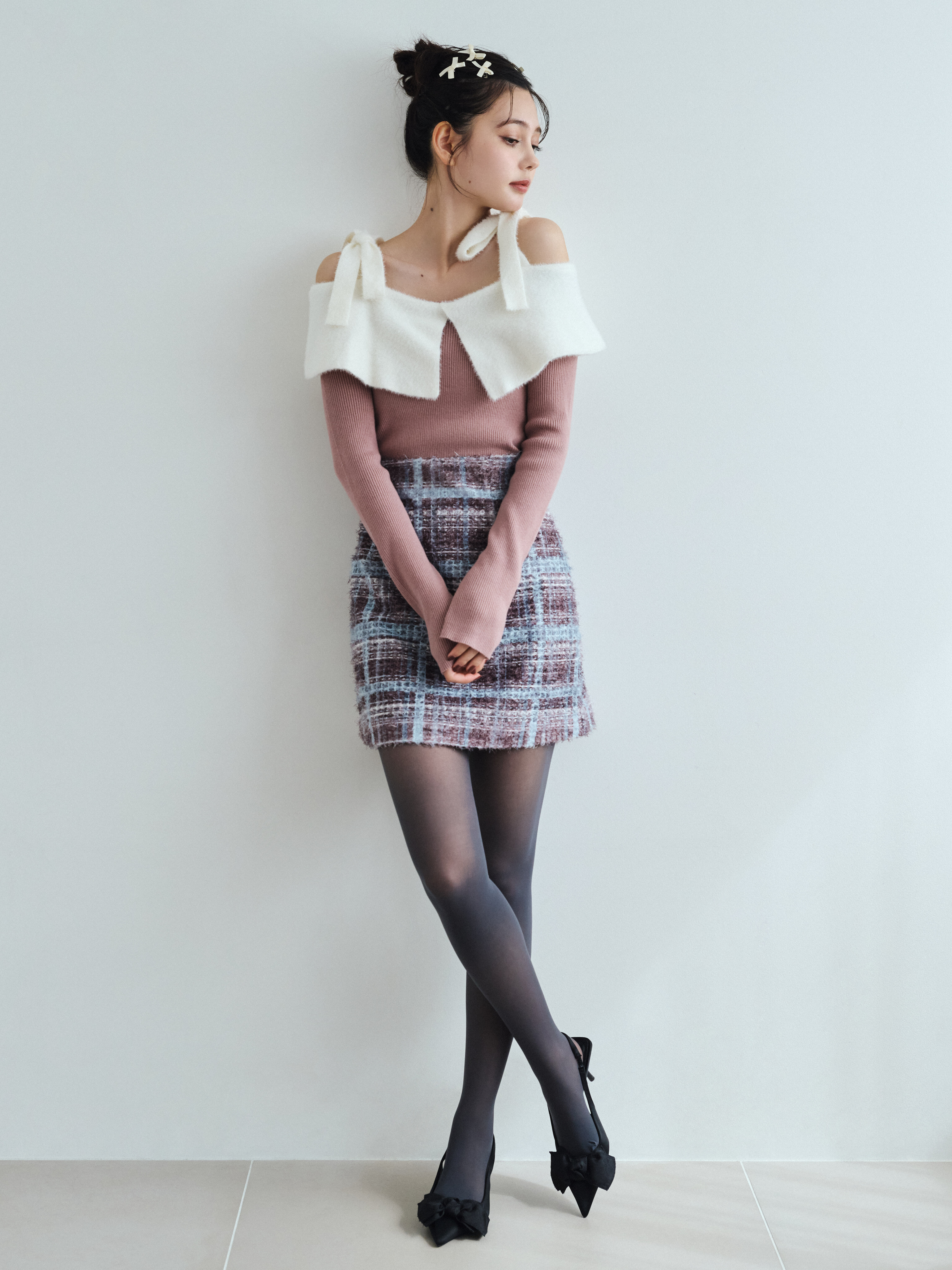 REDYAZEL「ファンシーチェックミニスカート」|台形|