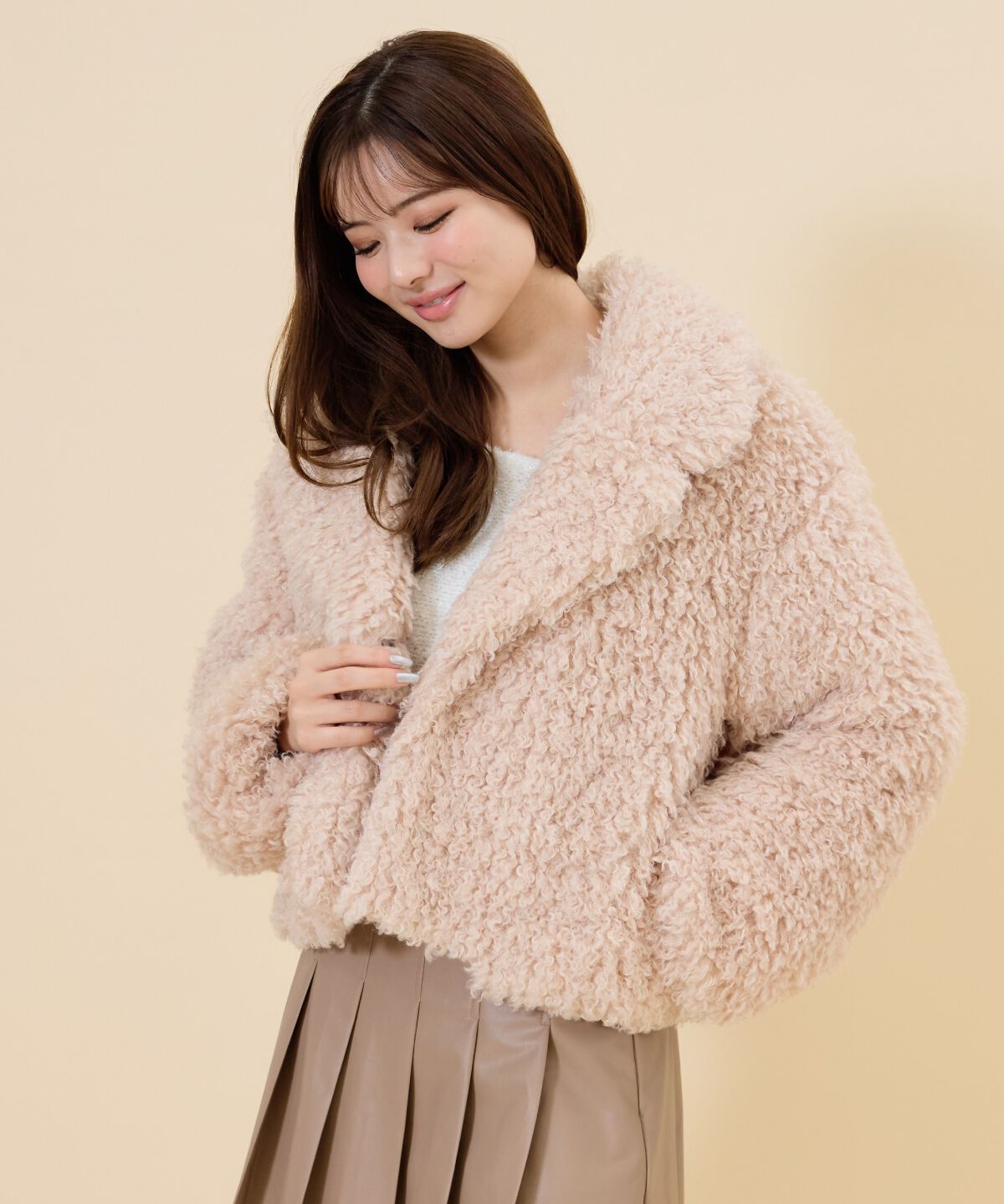 REDYAZEL「プードルファーブルゾン」|その他|ベージュ