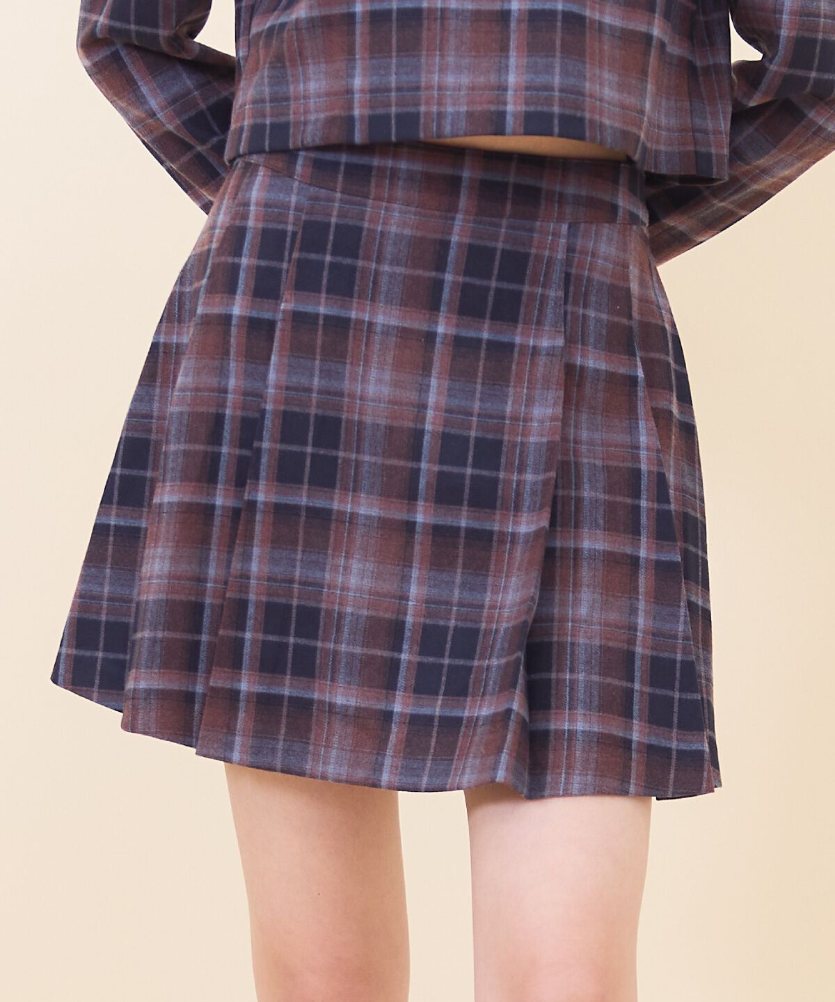 REDYAZEL「チェックプリーツスカショーパン」|キュロット|