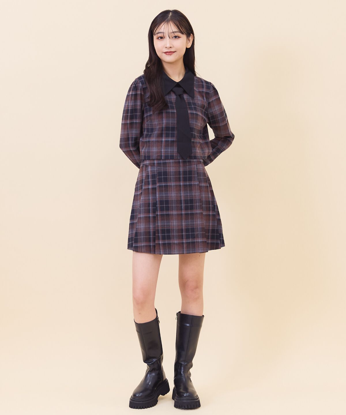 REDYAZEL「チェックプリーツスカショーパン」|キュロット|