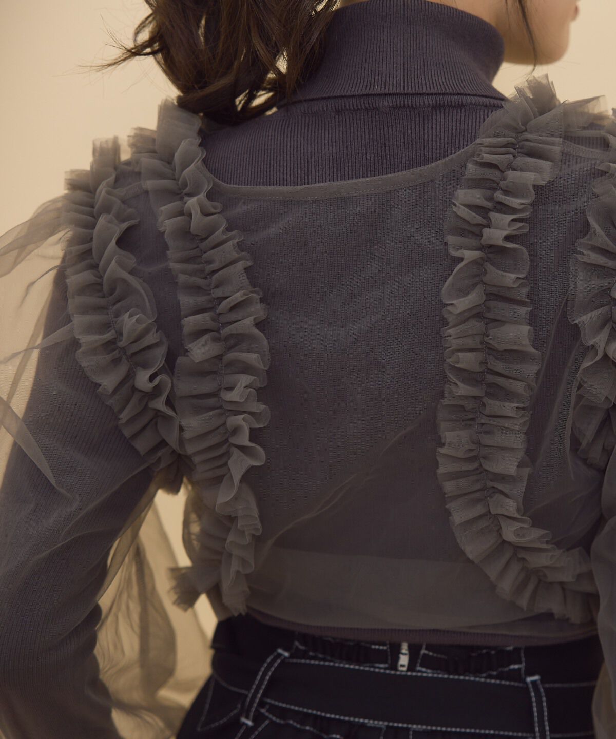 REDYAZEL「チュールボレロニット＆プルオーバーセット」|ニット・セーター|